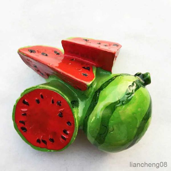 Aimants de réfrigérateur 3d Aimants mignons pour le réfrigérateur Imitation Fruit Stickers Réfrigéries Enfants Early Education Home Cuisine Décor Accessoires