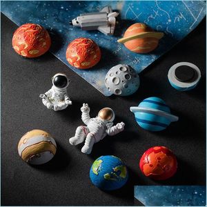 Koelkast magneten 3d planeet koelkast magnetische sticker ruimtemaat maan astronaut spaceship earth bord creatieve woning decoratie magneet 22 dhasu