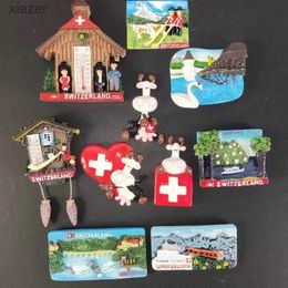 Aimants de réfrigérateur 3d Maignants de réfrigérant pour la décoration de la maison Europe Lucerne Suisse Souvent touristique Souvenirs et Souvenirs touristiques WX
