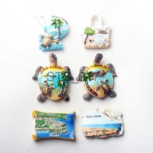 Koelkastmagneten 3D Hars Magneten Boa Vista Ulcimj Cabo Verde Toerisme Souvenir Koelkast Stickers Home Decor x0731