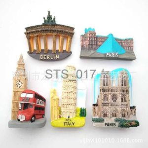 Imanes de nevera Imanes de nevera de resina 3D Italia Berlín Francia París Londres Switerland Turismo Souvenir Pegatinas de nevera Decoración para el hogar x0731