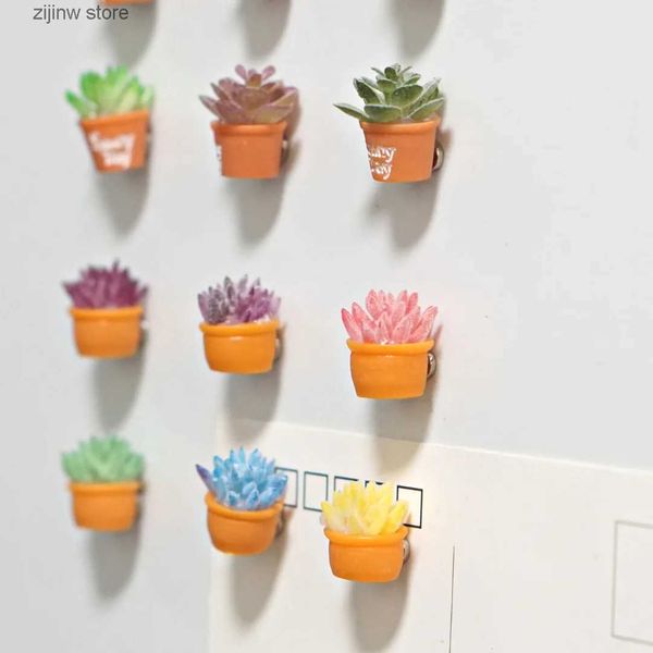 Aimants pour réfrigérateur 6 morceaux d'aimants de plantes congelées mémo photo autocollants magnétiques pour redécorer la cuisine et la décoration intérieure tableau cadeaux créatifs Y240322