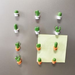 Koelkastmagneten 6 stks cactus magneet koelkast magnetische sticker 3d schattige sappige planten message bord herinnering thuis decoratie keuken 230520