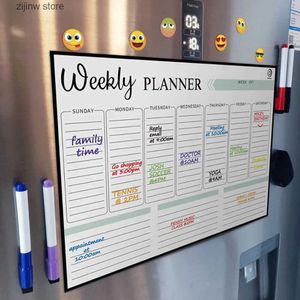 Koelkastmagneten A3-formaat Magnetische maandelijkse planner Kalender Tafel Droog afvegen Whiteboard Schoolbord Randsticker Prikbord Menu Y240322