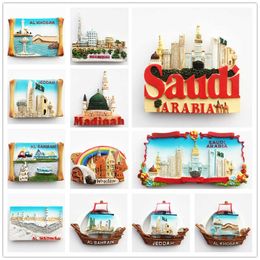 Koelkast magneten Asia Arabia Saudi Tourist Souvenir Craft Mock Magnets Magnet Tourist Souvenirs Stickers P230508