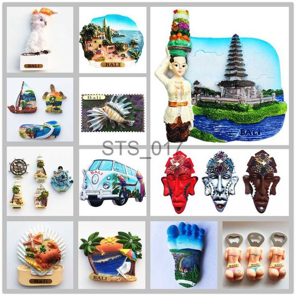 Aimants pour réfrigérateur Asie Indonésie Bali Souvenir touristique Aimants pour réfrigérateur Articles de décoration Artisanat Réfrigérateur Collection Cadeau x0731