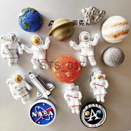Magneten Astronaut Koelkast Magneet Sticker Universum Ruimte Hars Paster Prikbord Home Decor Ornamenten 3D Koelkast Stickers x0731