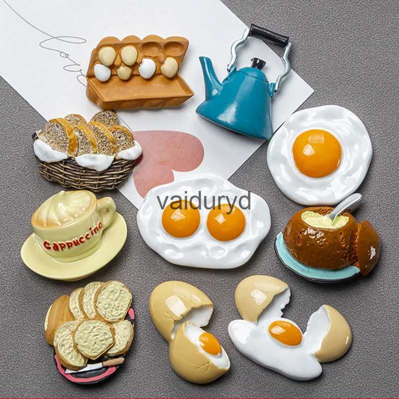 Ímãs de geladeira Biônico Alimentos Imã de geladeira 3D Criativo Silação Comida Bonito Adesivos de geladeira Foto Adesivo Decoração Giftvaiduryd