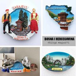 Magneti per il frigo Bosnia ed Erzegovina Sarajevo Mostar Neretva River BIH Tourist Souvenir Frigorifero Collezione Regali 230711