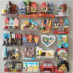Magnetic Sticker Fridge Magnets World City Landmarks - Souvenirs Mementos from Brussels to Hawaii for Ages 6+