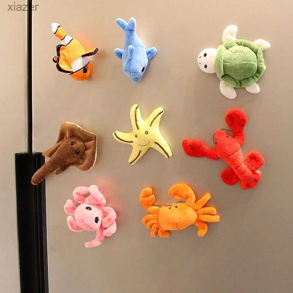 Maignants de réfrigérateur Creative Cartoon Doll Doll Aimant Réfrigérateur 3D Marine Animaux Stickers For Home Refrigerant Decoration WX