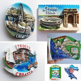 Aimants pour réfrigérateur Croacia Aimant Kroatie Souvenirs Touristiques Méditerranée Malte Pologne Magnétique Réfrigérateur Autocollants Croatie Carte Décor À La Maison 230802