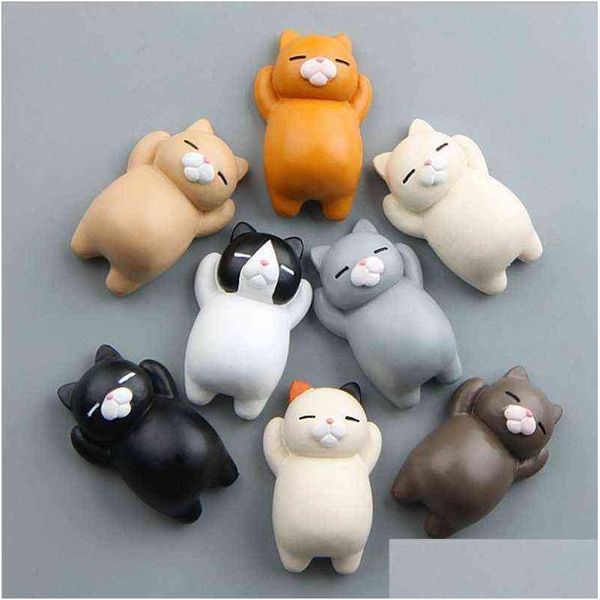 Aimants Pour Réfrigérateur Mignon Chat Boucle Magnétique Animal Réfrigérateur Action Autocollant Décor À La Maison Cadeaux De Noël 8 Styles 10 Pcs Cx220112 Drop Delive Dhbdc