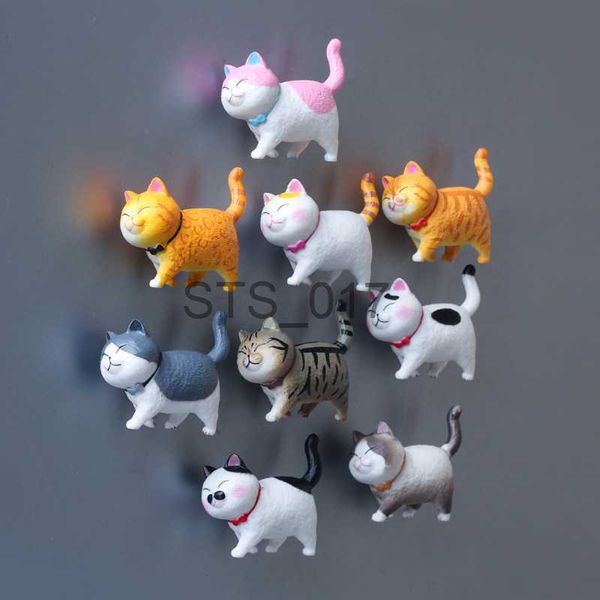 Aimants pour réfrigérateur mignon kitty réfrigérateur pâte chaude série 3D chat pâte magnétique décoration de la maison cadeau créatif Animal réfrigérateur autocollants x0731