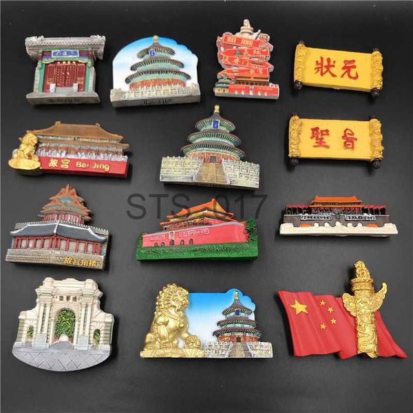 Aimants pour réfrigérateur Aimants pour réfrigérateur Chine Pékin Grande Muraille Touriste Souvenir Magnétique 3D Réfrigérateur Autocollant Cuisine Décor Style Chinois Idées Cadeaux x0731