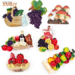 Aimants de réfrigérateur Maignants glaciaux Aimments de réfrigérant Légumes Fruits Food Resins Magnétique Blanc Blanc Stickers Magnétique DÉCOR HOME WX
