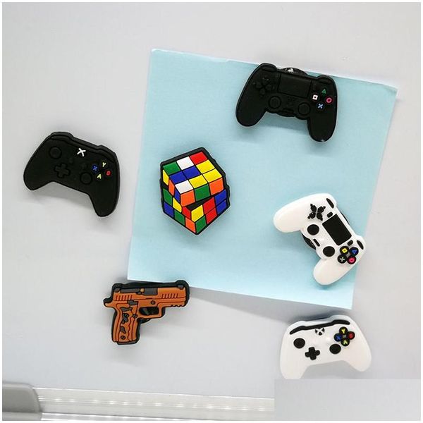 Imanes de nevera Gamepad Palomitas de maíz Pvc Colorf Pizarra Etiqueta Magnética Refrigerador Pegatinas lindas Muebles para el hogar Decoración Cocina Drop De