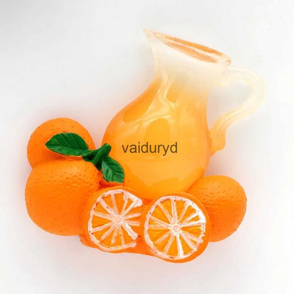 Aimants pour réfrigérateur verre imitation bouteille de jus d'orange bâton de réfrigérateur décoration de cuisine 3d fruit orange collection mignonne réfrigérateur magnetvaiduryd