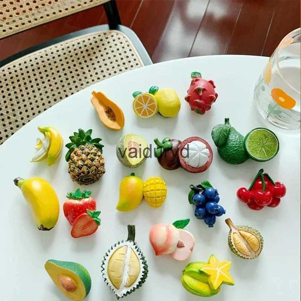 Imanes de nevera Ins 3D resina biónica comida refrigerador imanes cocina linda fruta realista pegatinas de pared decorativas refrigerador stickersvaiduryd