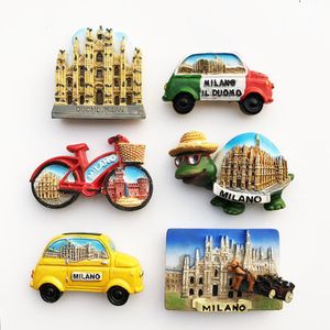Koelkastmagneten Italiaanse Milan CAR 3D Handgemaakte koelkast magnetische sticker Home Decor Gift Crafts 230520