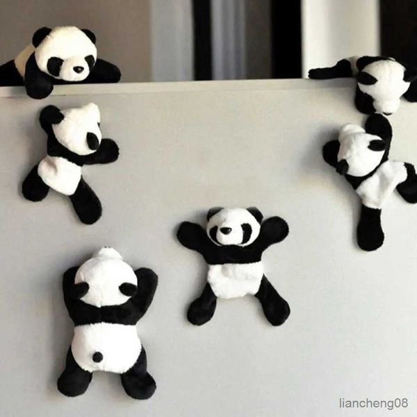 Magnets de nevera kawaii imanes de peluche pegatinas de panda en el refrigerador lindo nevera imán para notas notas decoración del hogar de cocina