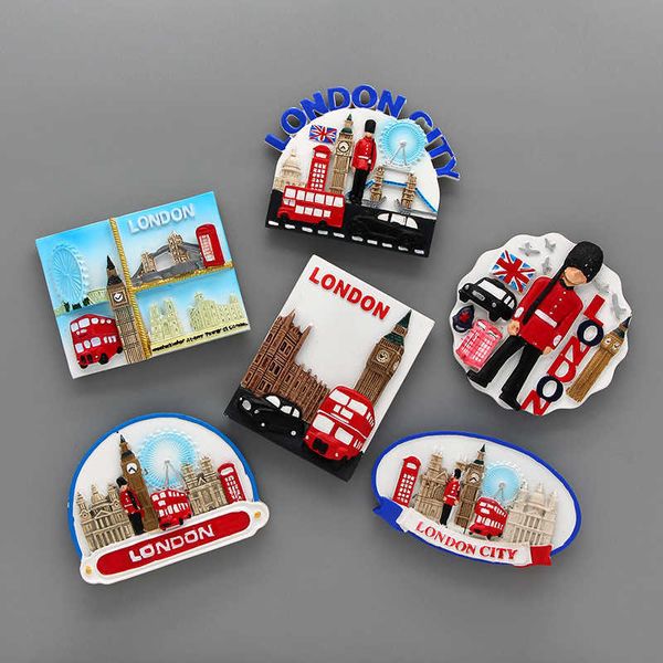 Réfrigérateur Aimants Londres Souvenir 3d Autocollants Réfrigérateur Souvenir Cadeau pour Touriste Soldat Britannique Hybride London Bridge Réfrigérateur Aimants P230508