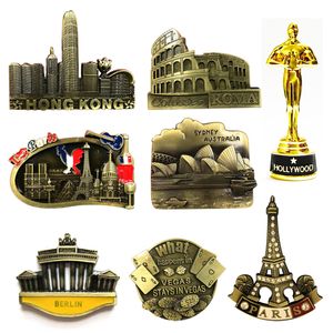 Koelkast Magneten Magneet Decor Souvenir Oscar Frankrijk Verenigde Staten Berlijn Duitsland Eiffeltoren Metalen Magnetische Koelkast Sticker 230802