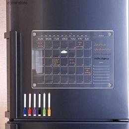 Koelkastmagneten Magnetische acrylkalender met 6 markeringsplanborden voor maandelijkse en wekelijkse planners van koelkasten Y240322