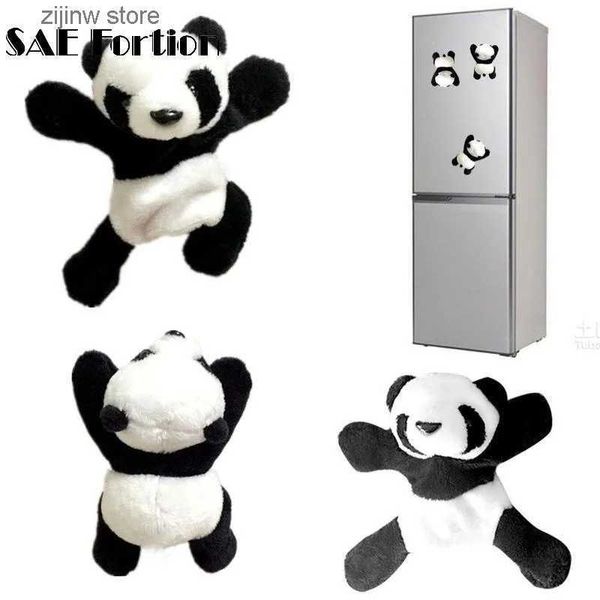 Imanes de nevera Pegatinas de refrigerante magnético Panda de peluche suave Regalos del festival de nevera Recuerdos turísticos Y240322