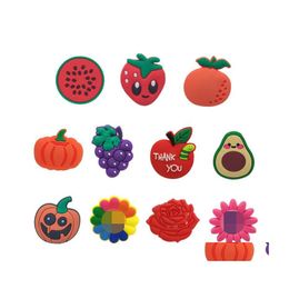 Koelkastmageten Magnetische stickers bloem fruit pompoen patroon record mes bord herinneren memo pad koelkast magneet magneet home bont huishoudelijke huisfavor dhzgq