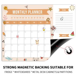 Fridge Magnets Magnetic Weekly Schedule Memo Easy to Erase Refrigerator Whiteboard Sticker Menu Children's Drawing Board 4 Color Pen 1 Eraser 231110