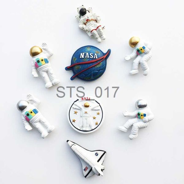 Aimants de réfrigérateur Aimant d'astronaute de la NASA Pâte de réfrigérateur Décor à la maison 3D Résine Technologie spatiale Autocollant de réfrigérateur Cadeaux d'éducation précoce pour enfants x0731