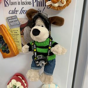 Imanes de nevera Muñeco de peluche Calcomanía magnética para refrigerador Perro Ins Estilo Po Tablero de mensajes Pegatinas Decoración para el hogar 230721