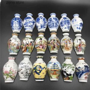 Koelkastmagneten Koelmagneet decoratie voor Chinese blauw-witte porseleinen vazen koelmiddelmagneet talisman set geschilderd keramiek handwerk Chinees cadeau