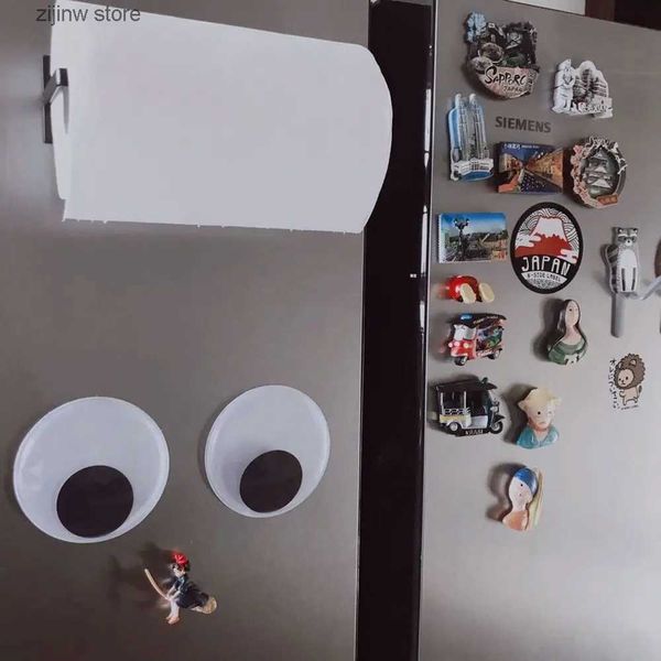Aimants pour réfrigérateur Auto-adhésifs Google Eyes Réfrigérateur Stickers muraux amusants climatiseur armoire autocollants album à faire soi-même activité poupée globe oculaire autocollants Y240322