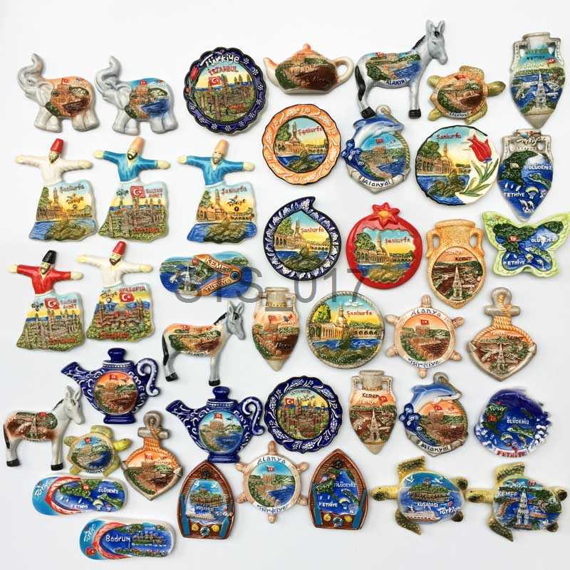Fridge Magnets Turkey Fridge Magnets Souvenirs World Tourism Ceramic Magnetic Handicrafts Refrigerator Magnets Home Decor Gift Ideas x0731
