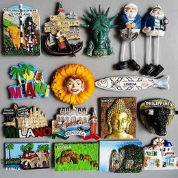 Koelkastmagneten Wold Tourist Souvenir Leuke Latijns-Amerika Carnaval Schotland Italië Kroatisch Miami India Stickers voor koelkast 230802