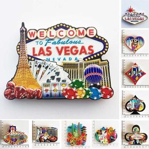 Fridge Magnets World Tourism Magnet Souvenir USA Las Vegas Florida Cultural Landscape Refrigerator Stickers Gift Set Home Decoration 230721
