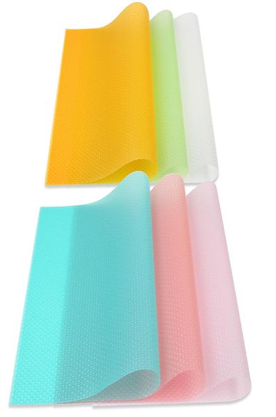 Tapis de réfrigérateur lot de 6 pièces tapis de tiroir de réfrigérateur en PVC multicolore tapis polyvalents 29x48 CM2211389