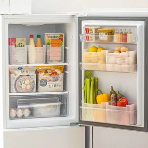 Organisateur de réfrigérateur Boîte de rangement fraîche pour le réfrigérateur Boîte de rangement de porte latérale pour les organisations de contenant d'aliments à domicile