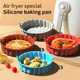 Gefrituurde kippenmand Mat luchtfriteuten oven bakplaat lucht friteuse siliconen pot ronde vervangende grill pan accessoires