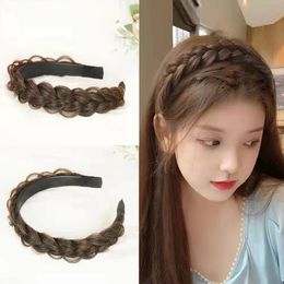 Gebakken deegwendingen Braid Wig Hoofdband Hoofdtooi Handmade Fishbone Braid Headband Net Red Nieuw Braid Hair Braid Vlecht haarclip