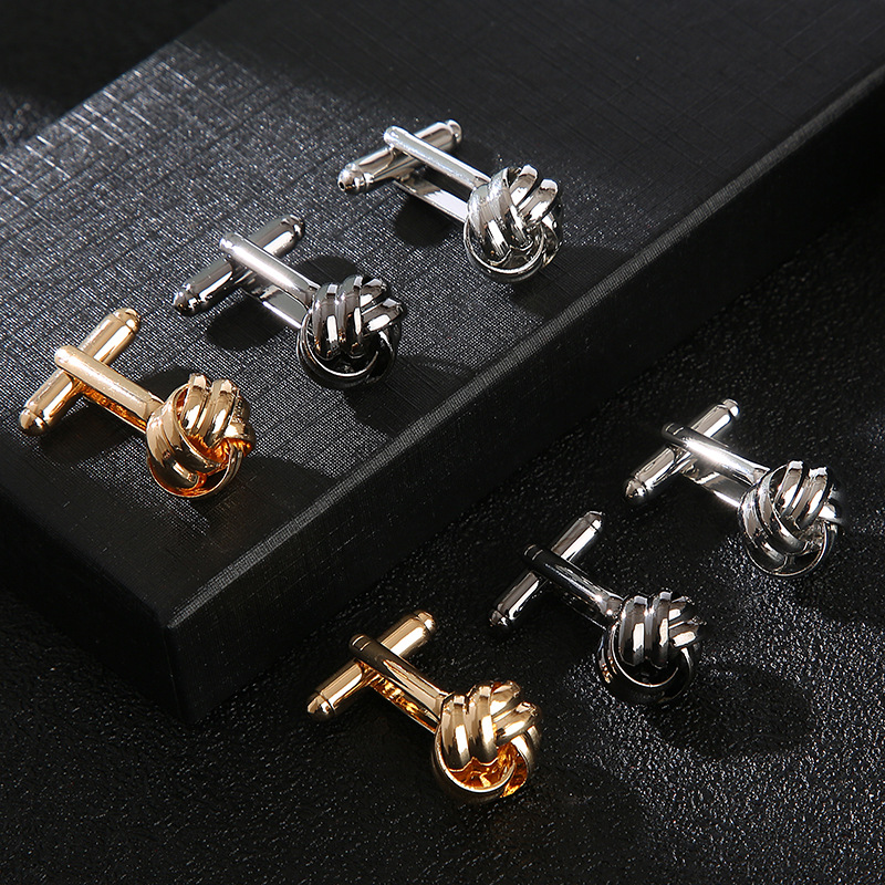 Fried Dough Twists Cufflinks Sleeve Nails Hollow out Fashion Men's Shirts Wholesale