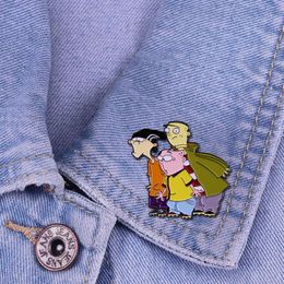 Citas de películas de amigos Insignia de películas de anime lindas Pins de esmalte duro coleccionar dibujos animados de broch de mochila Bolsa de collar insignias de solapa S100011