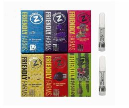 Vriendelijke boerderij glazen cartridge keramische spoel vapes winkelwagen 510 draad verstuiver 0,8 ml 1,0 ml voor dikke olie 300 stuks