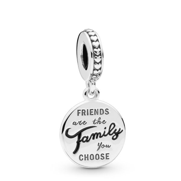 Friends Are Family Dangle Charm Pandoras 100% 925 Sterling Silver Charms Set Serpent Chaîne Bracelet Fabrication de charmes Collier Pendentif Petite Amie Cadeau avec Boîte D'origine