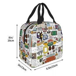 Amis Kee American TV Series Sac à lunch isolée BEAKPORTHOP CENTRAL PERK REAL CONTAYER THERMAL SAG TOTE BOX BOX BENTO Bento Pouche