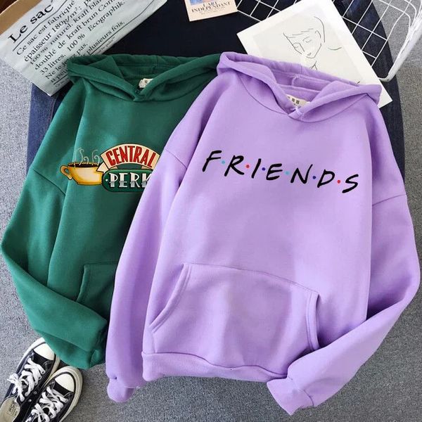 Amis émission de télévision Harajuku drôle dessin animé amis sweats à capuche femmes Ullzang graphique amis années 90 sweat Vintage Anime sweat à capuche femme 240125