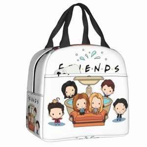 Amis TV Show Sac à lunch isolé pour Cam Voyage Resuable Thermal Cooler Lunch Box Femmes Enfants Alimentaire Ctainer Sacs fourre-tout N3GI #