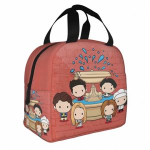 Friends TV Affiche Sac à lunch isolée Fountaine de carto fuite de sacs réutilisable Tote Tote Box Office Outdoor Men Women X1LC #